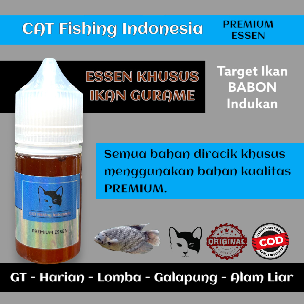 CAT Premium Essen Ikan GURAME Target Ikan Rame dan Indukan Campuran Umpan Pancing 15ml/30ml