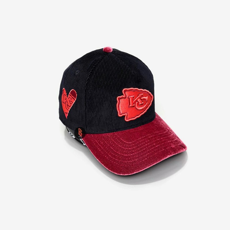 TOPI NEW ERA ORIGINAL 940 A FRAME VELVET CORDUROY LOVER KANCHI BLACK RED