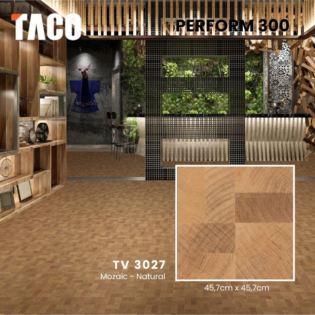 VINYL STONE TACO TV 3028 mozaic natural tebal 3mm vinyl taco stone harga perbox