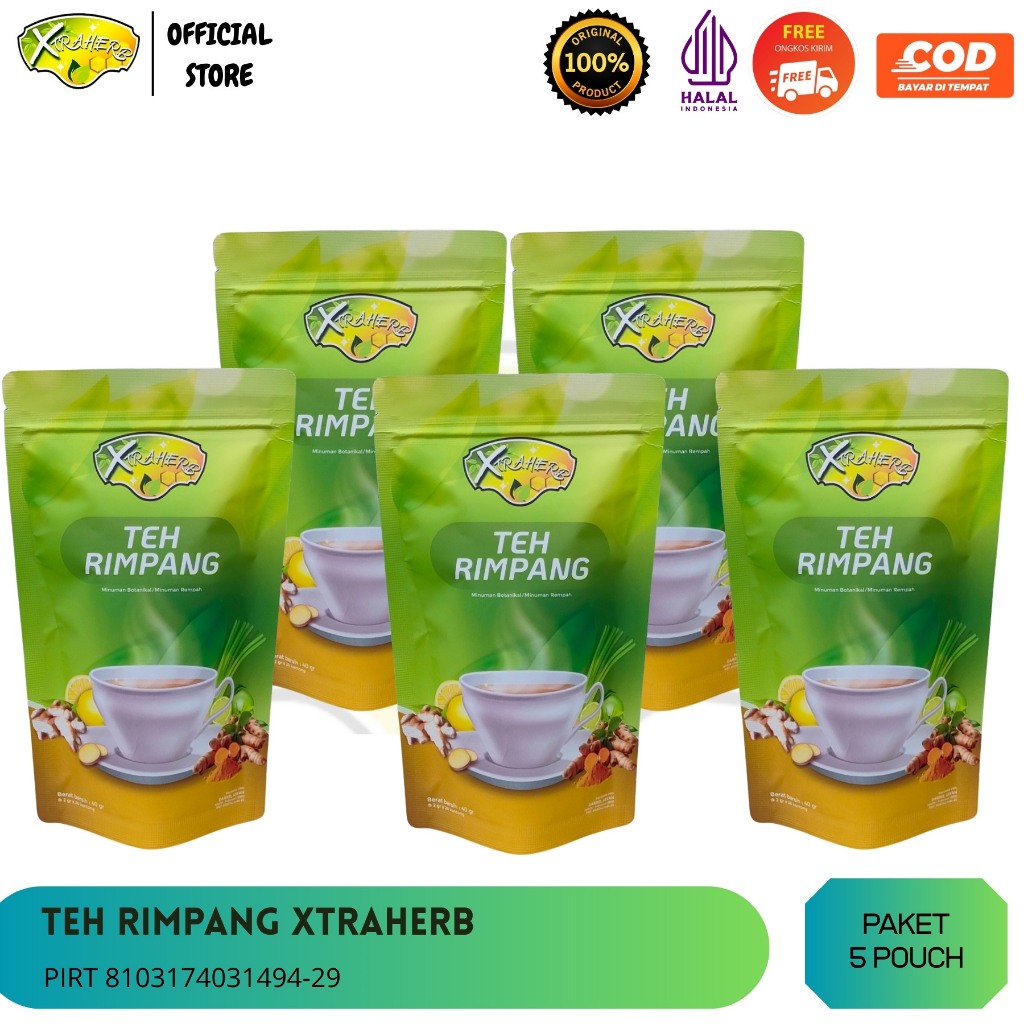 

Paket 5 Teh Rimpang 100% Original BPOM / Teh Rimpang Xtraherb JSR Original