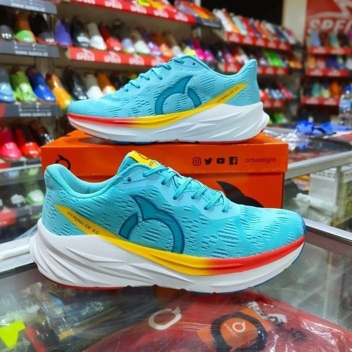 TERBARU ORTUSEIGHT SEPATU RUNNING HG 2.0 PUTIH HYPERGLIDE 2.0 ICE BLUE WHITE SEPATU LARI SEPATU