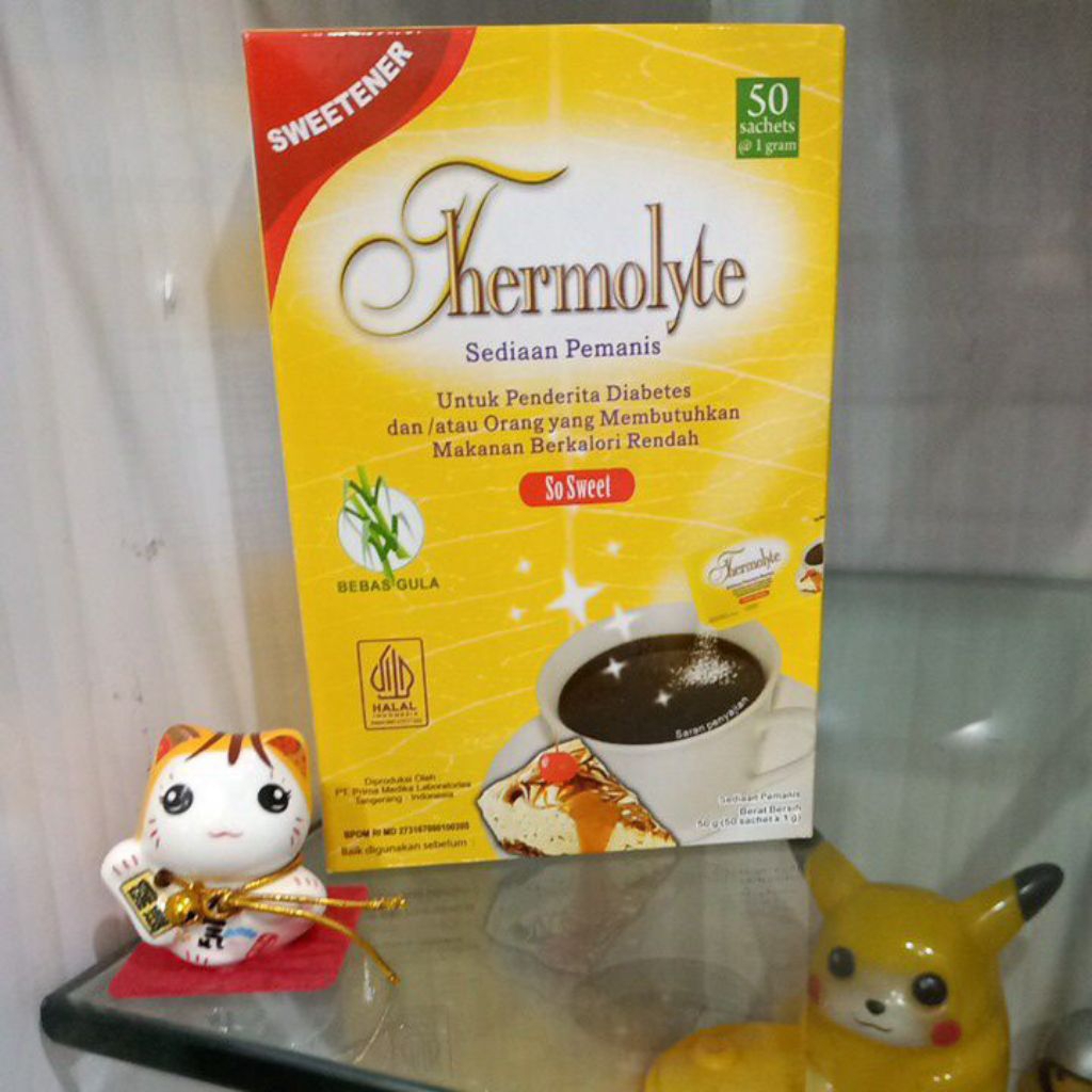 

Thermolyte Gula Sweetener Bebas Gula 50 Sachets