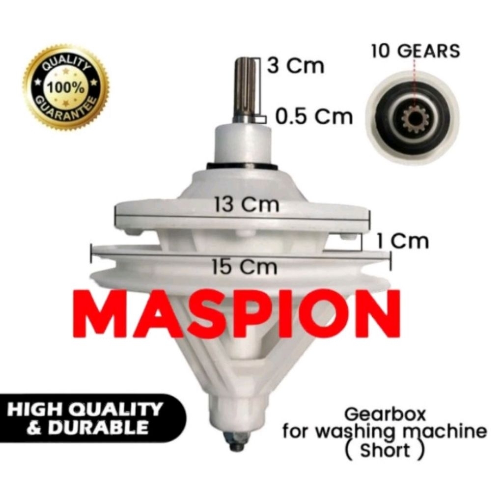 Gearbok Mesin cuci 2 Tabung Maspion Type Seri MMC9972 Mesin cuci 2 Tabung Maspion