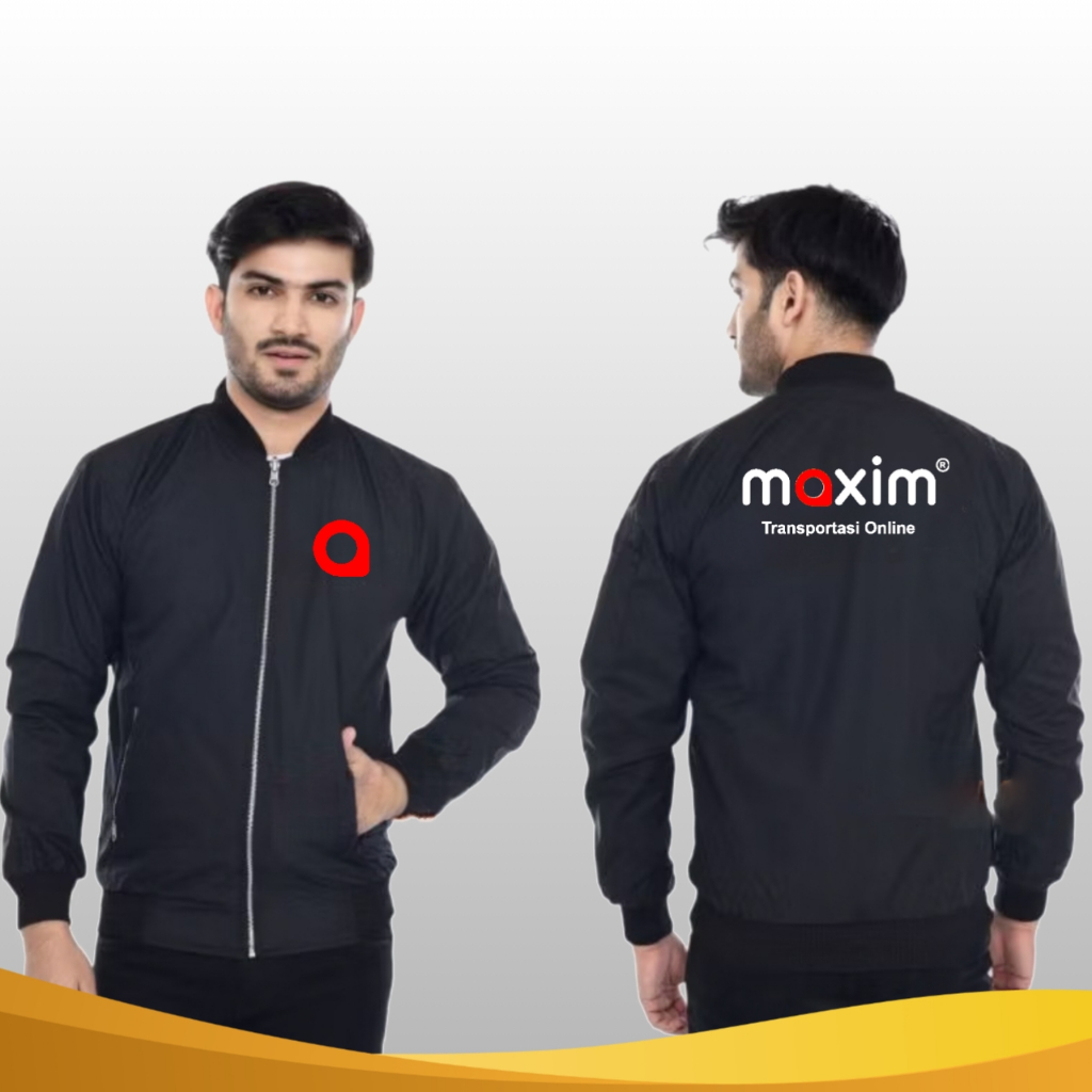 Jaket Maxim Bomber Bordir Custom Jaket Ojol Maxim Bordir
