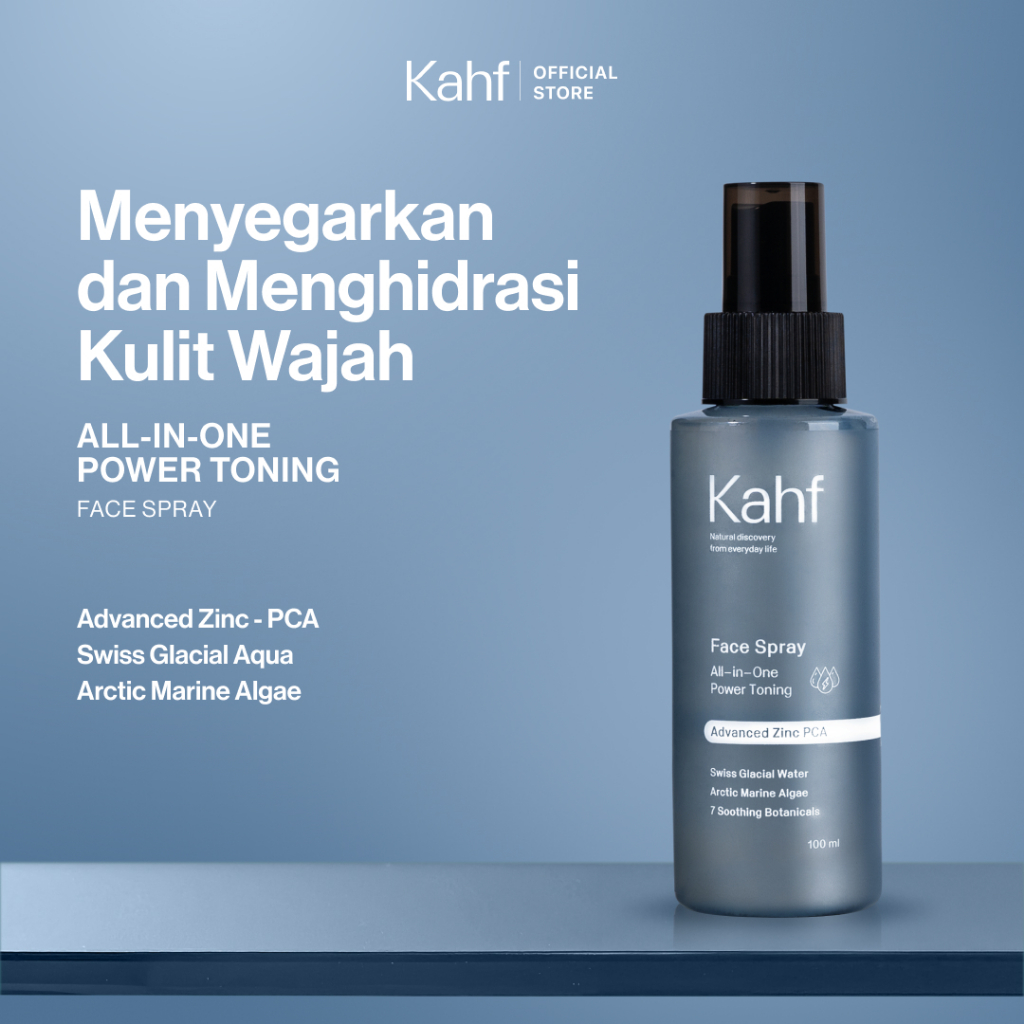 Kahf Oil Free Refreshing and Hydrating All-in-One PowerToning Face Spray - Advanced Zinc PCA - Sembu