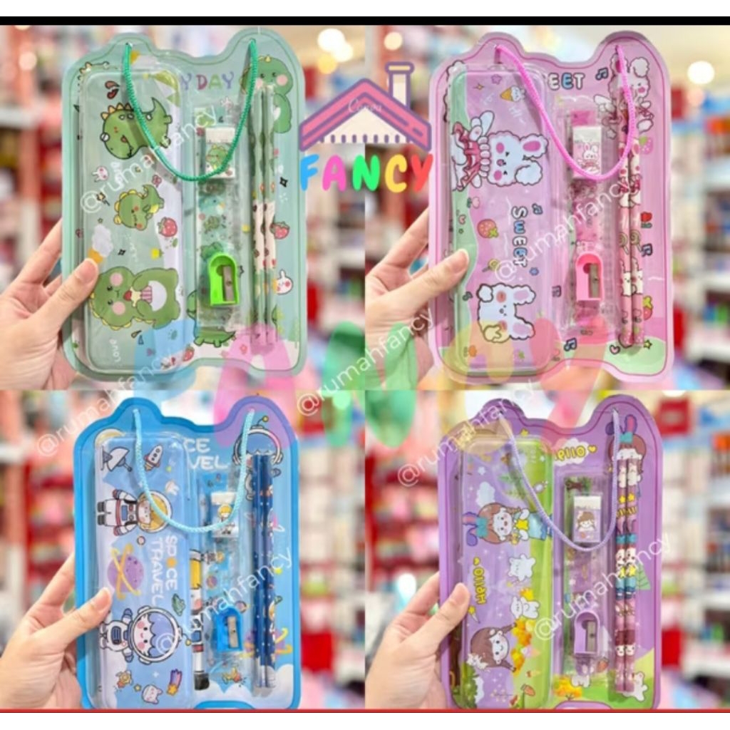 

set alat tulis stationary 1 IN 6 set alat tulis pensil sekolah