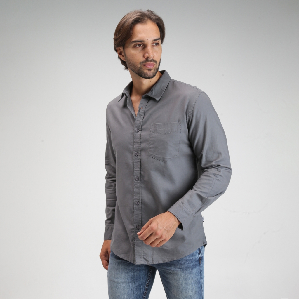 GABRIELLE KEMEJA POLOS LENGAN PANJANG REGULAR FIT BBAC492H1024