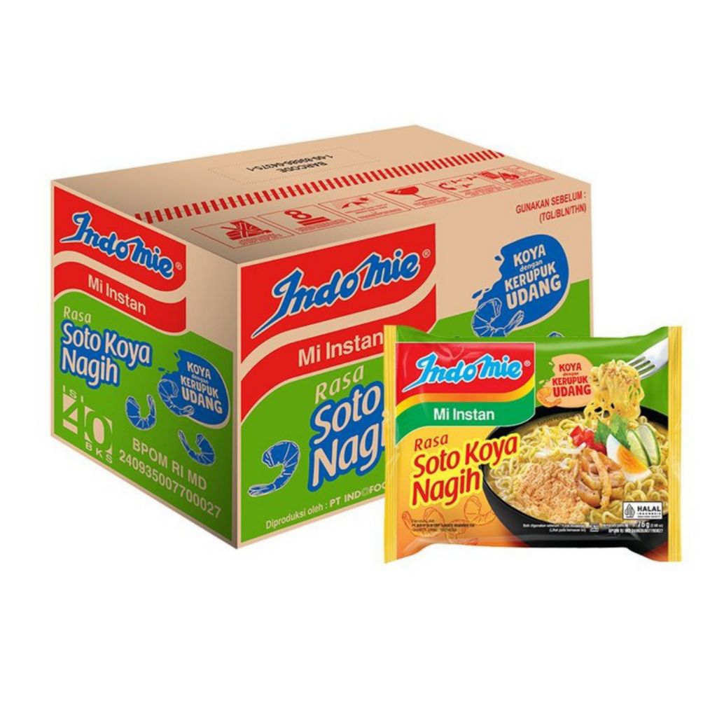 

Indomie Rasa Soto Koya Nagih 1 Karton 40Pcs