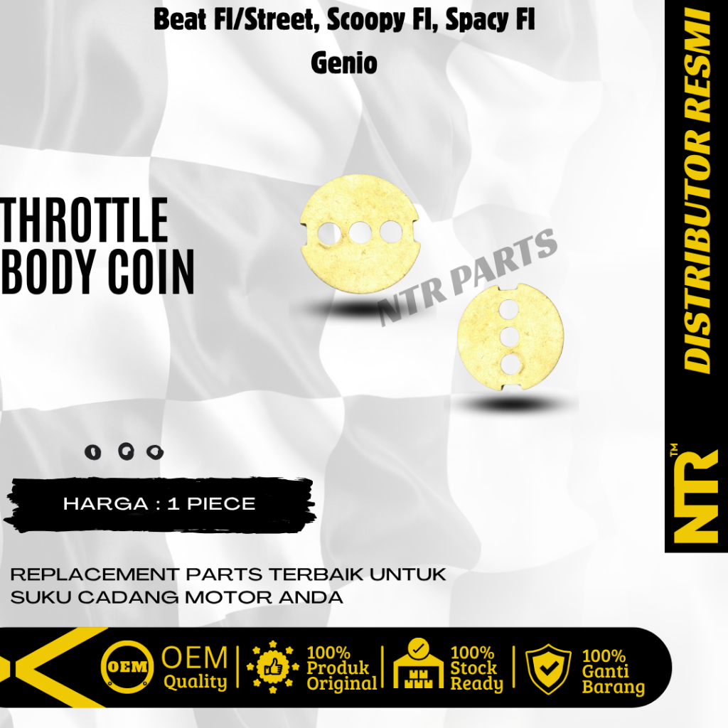 NTR Parts Koin Coin Throttle Body 22mm Beat Fi Scoopy Spacy Beat Street Genio 022