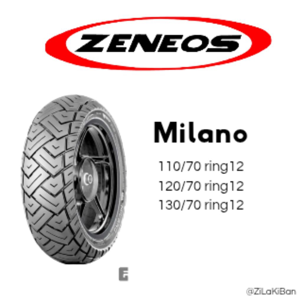 Ban Luar Ban Motor ZENEOS MILANO 110/70-12 120/70-12 130/70-12