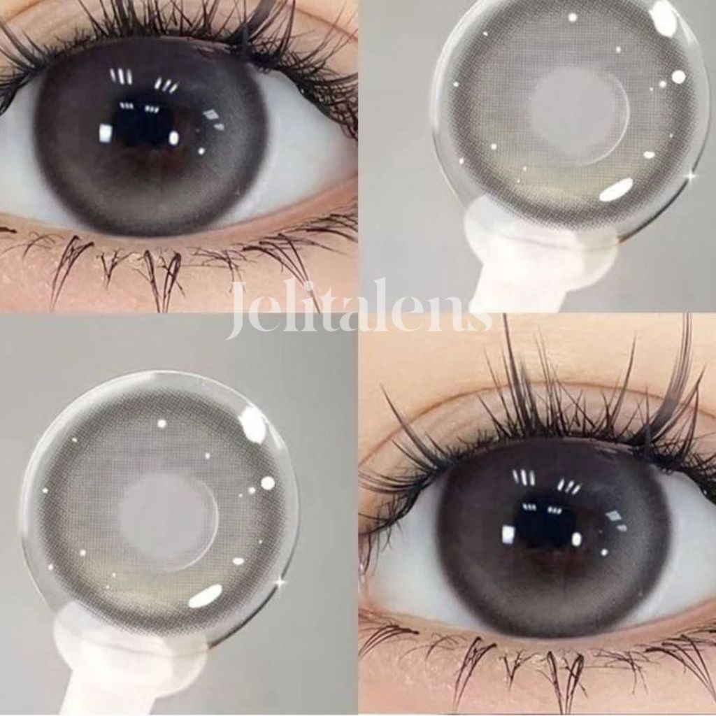J107 Softlens Abu - Abu Grey Natural Korean Look 14,5 MM Normal Minus/ Softlens Abu / Softlens Abu-A