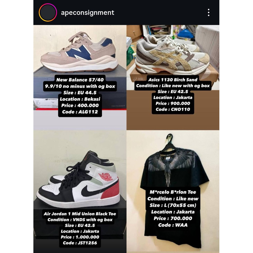 marcelo burlon wings tee bekas