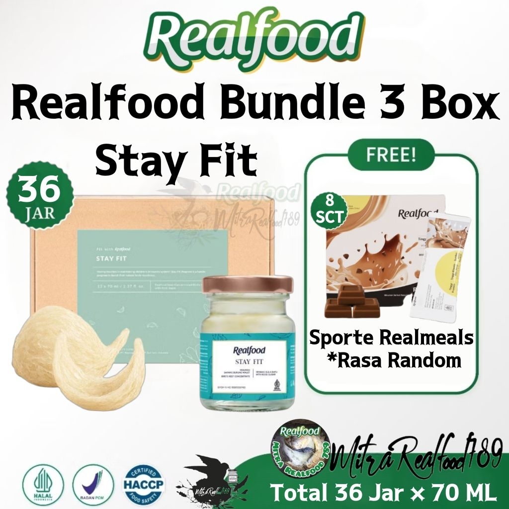 

Realfood Bundle Stay Fit 36 Jar ( Minuman Sarang Burung Walet )