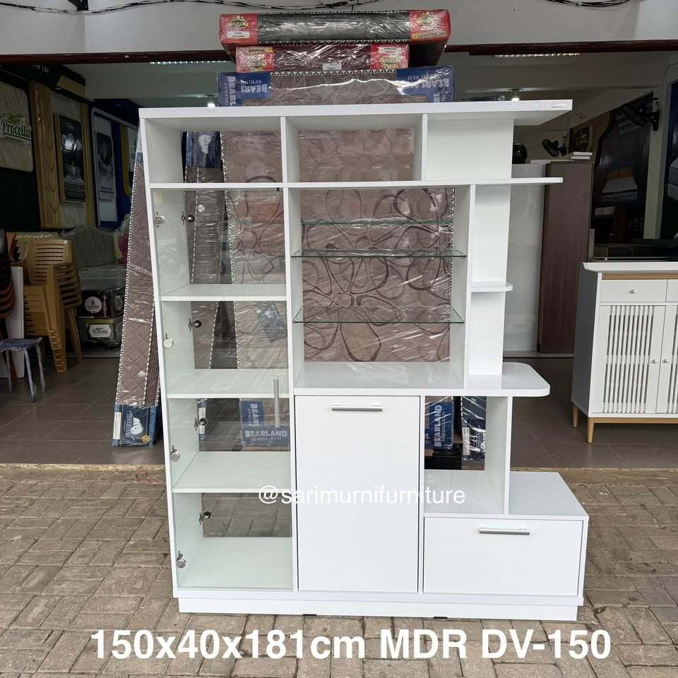 Lemari Buffet Pembatas Ruangan/Buffet Ruang Tamu/Lemari Hiasan MDR DV-150 (150x40x181cm)