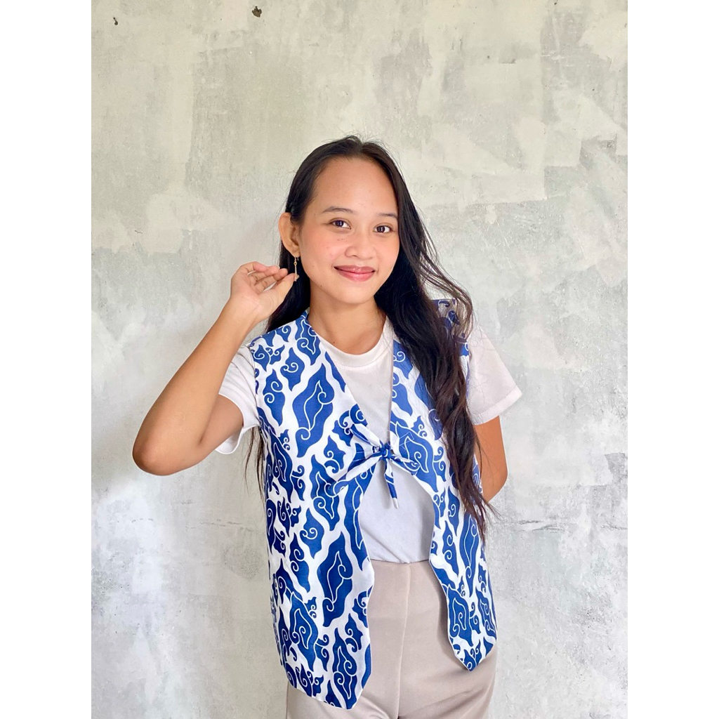 Vest Batik Wanita | rompi batik modern | rompi formal wanita | batik kekinian
