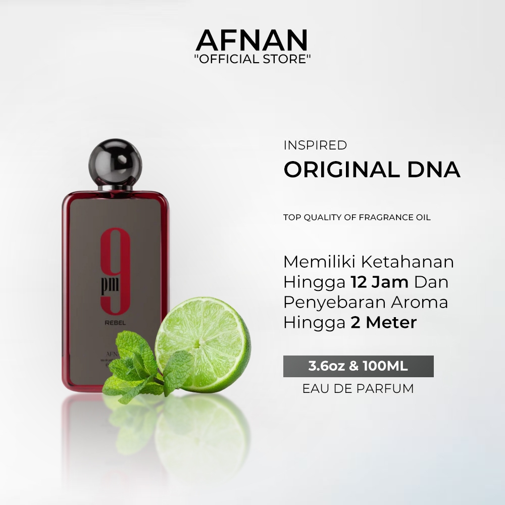 Afnan 9 PM Rebel Parfum 100ML, Afnan Official Store, Fragrance World, Afnan 9PM Rebel Unisex Eau de 