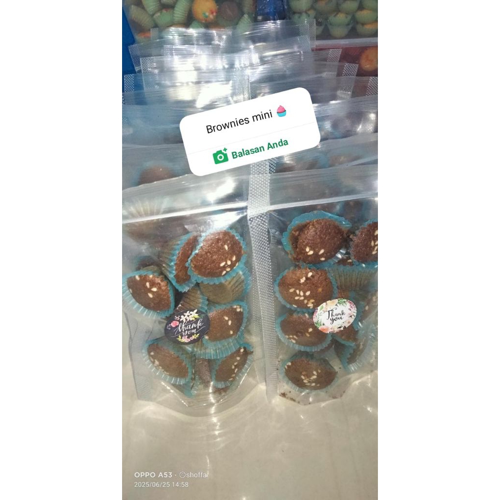 

mini brownies coklat camilan teman ngeteh/santai