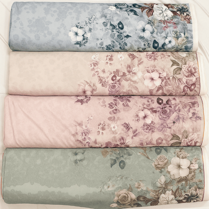 Kain Silky Motif Stretch Bahan Silky