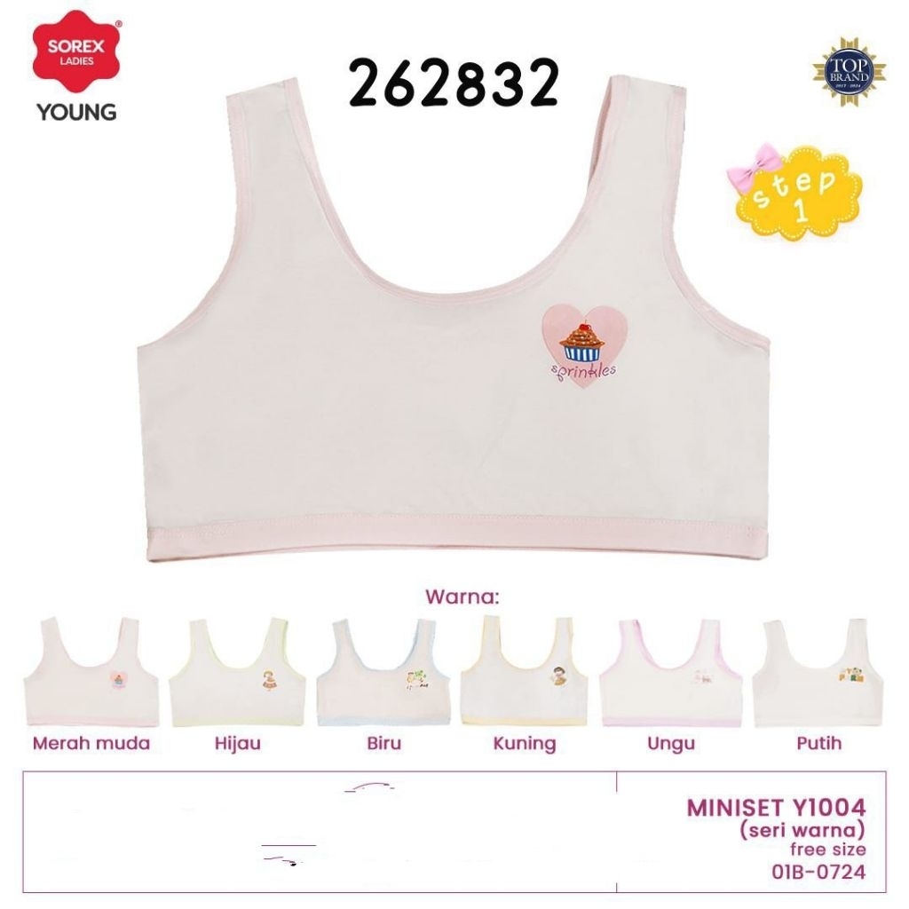 sorex miniset anak bra anak dan remaja putih warna