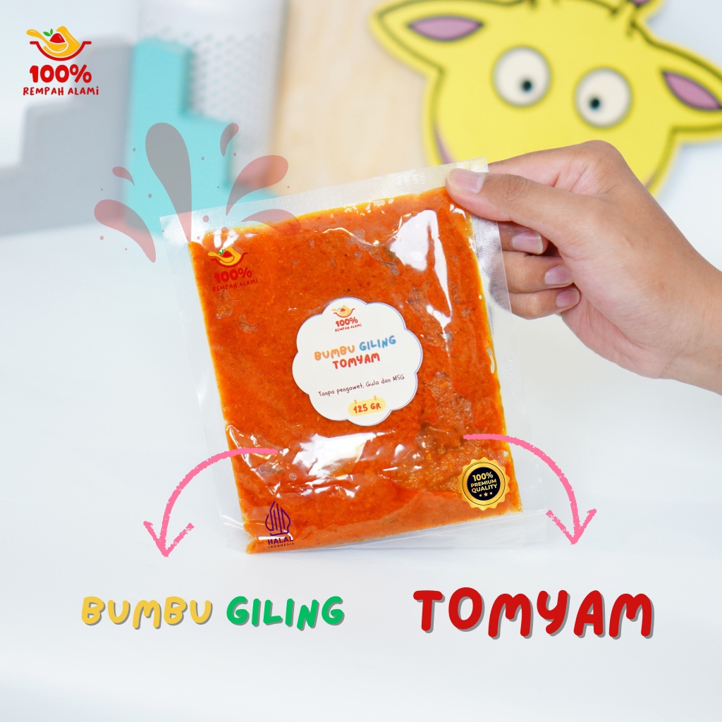 

100persen - Bumbu Masak Tomyam Instan Kuah Shabu - Shabu Halal 125gr