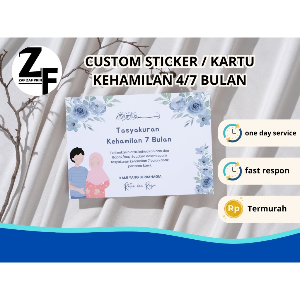 

STIKER TASYAKURAN KEHAMILAN 4 BULANAN / 7 BULANAN - ZF