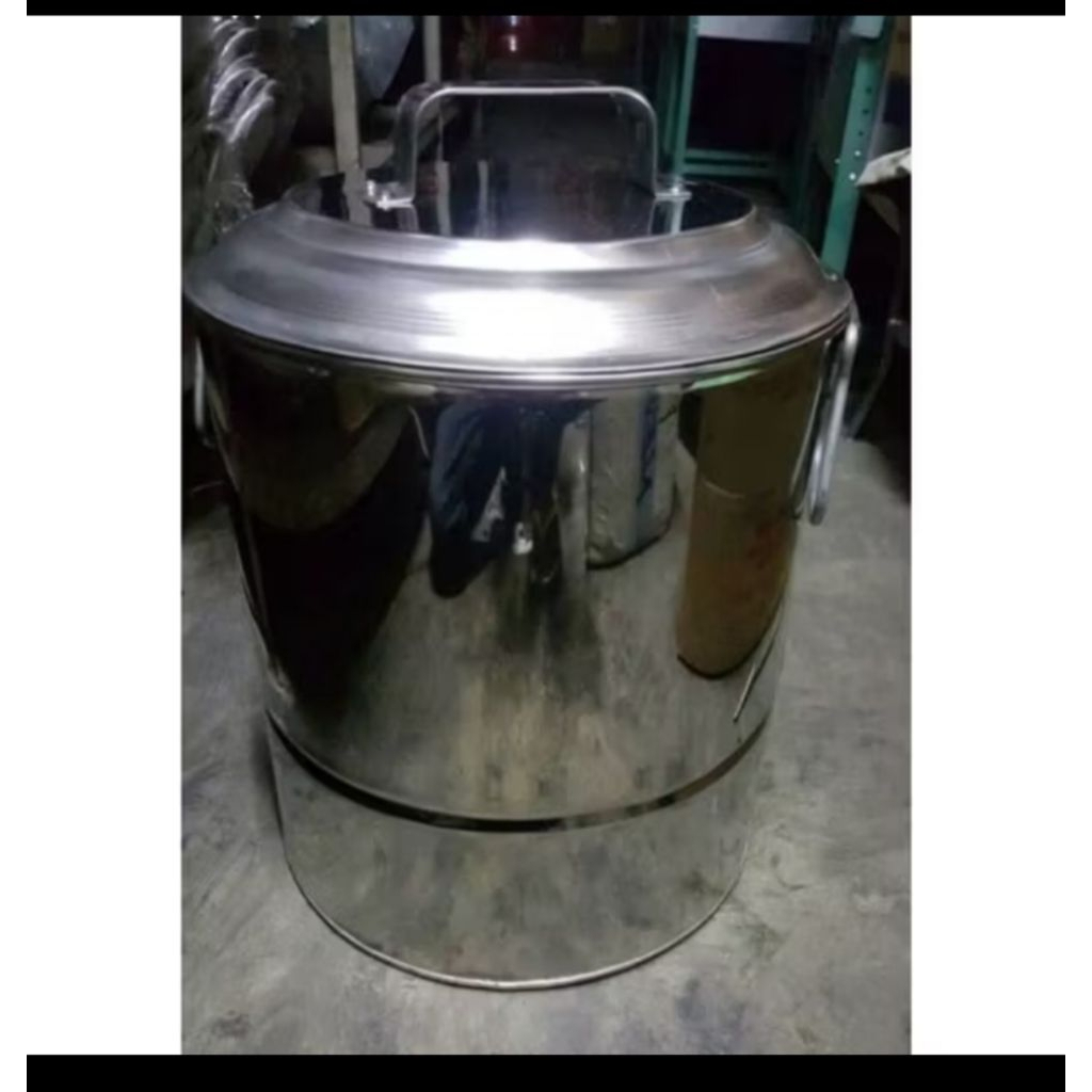 DANDANG NASI STAINLESS UKURAN 35X40 KAPASITAS 10 LITER ISI 2 PCS