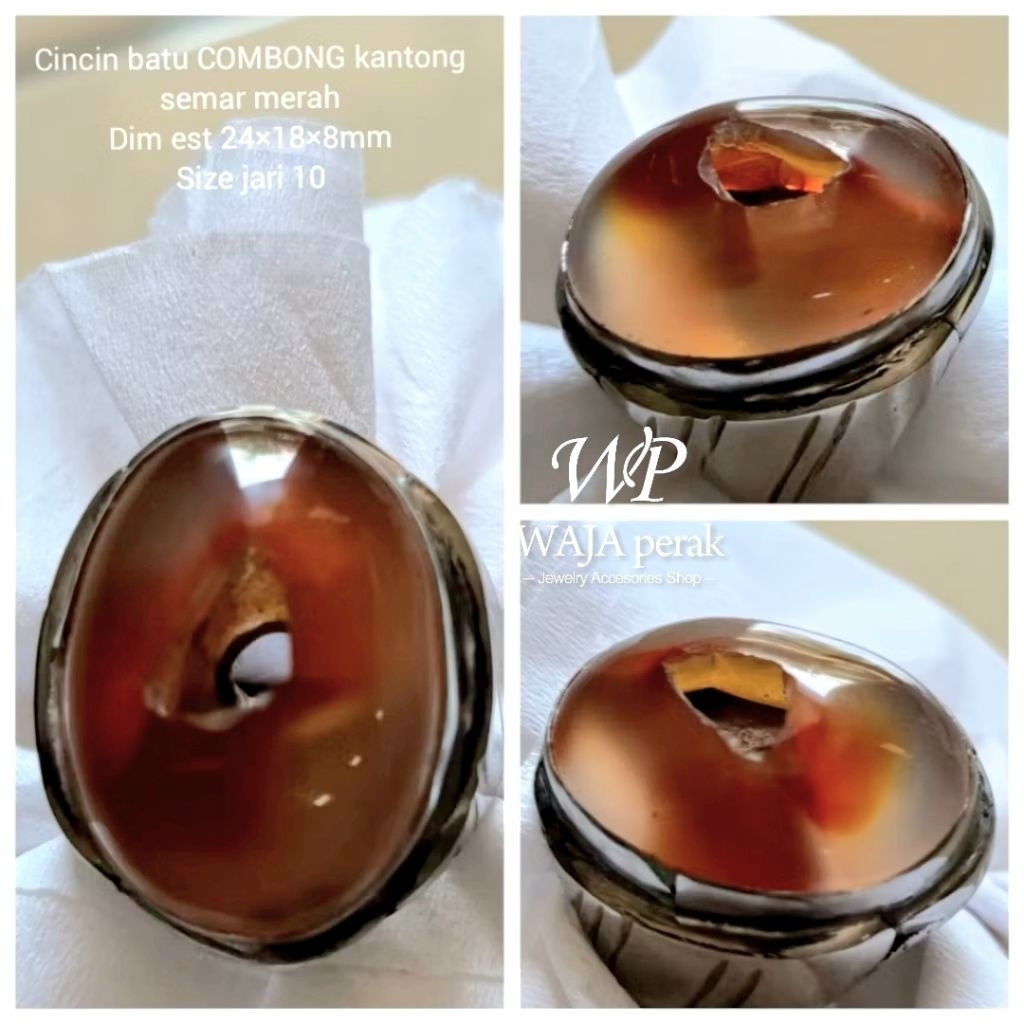 CINCIN BATU COMBONG KINASIH KANTONG SEMAR MERAH TUA