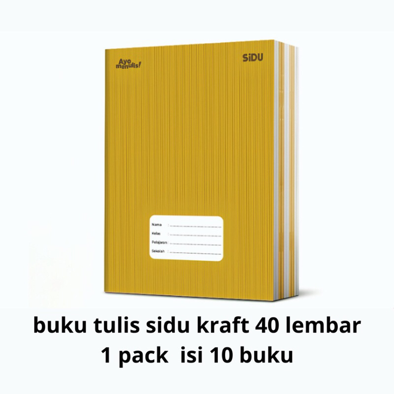 

NYBEBY26 BUKU TULIS 40 LEMBAR GARIS SIDU CRAFT NOTEBOOK A5 BROWN COVER RULED BUKU TULIS COVER COKLAT