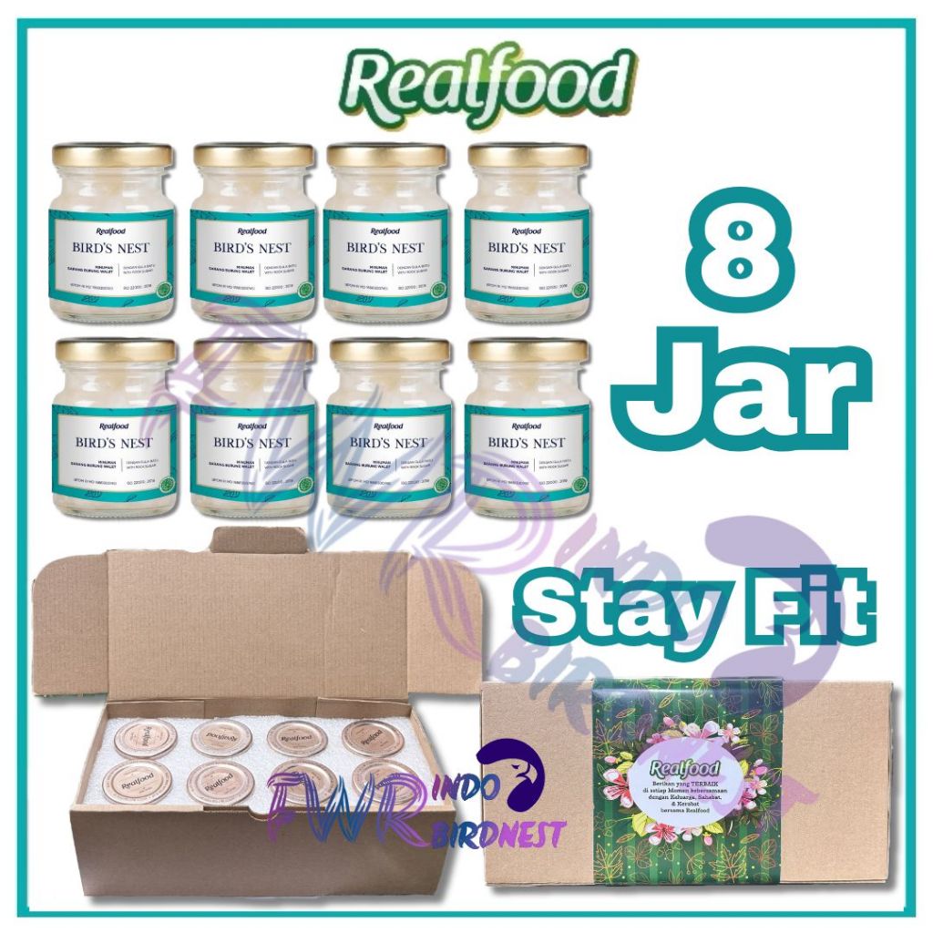 

REALFOOD STAY FIT 6 BONUS 2 JAR Minuman sarang walet