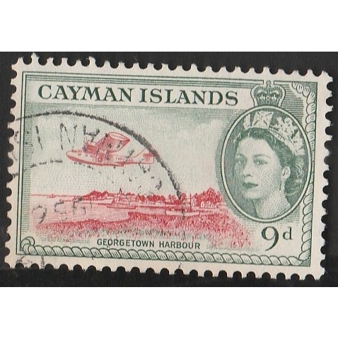 

A 12113 SATU BUAH PRANGKO CAYMAN ISLANDS NOMINAL 9 PENCE TEMA QUEEN ELIZABETH DAN GEORGE TOWN HARBOUR DENGAN KONDISI SUDAH ADA CAP