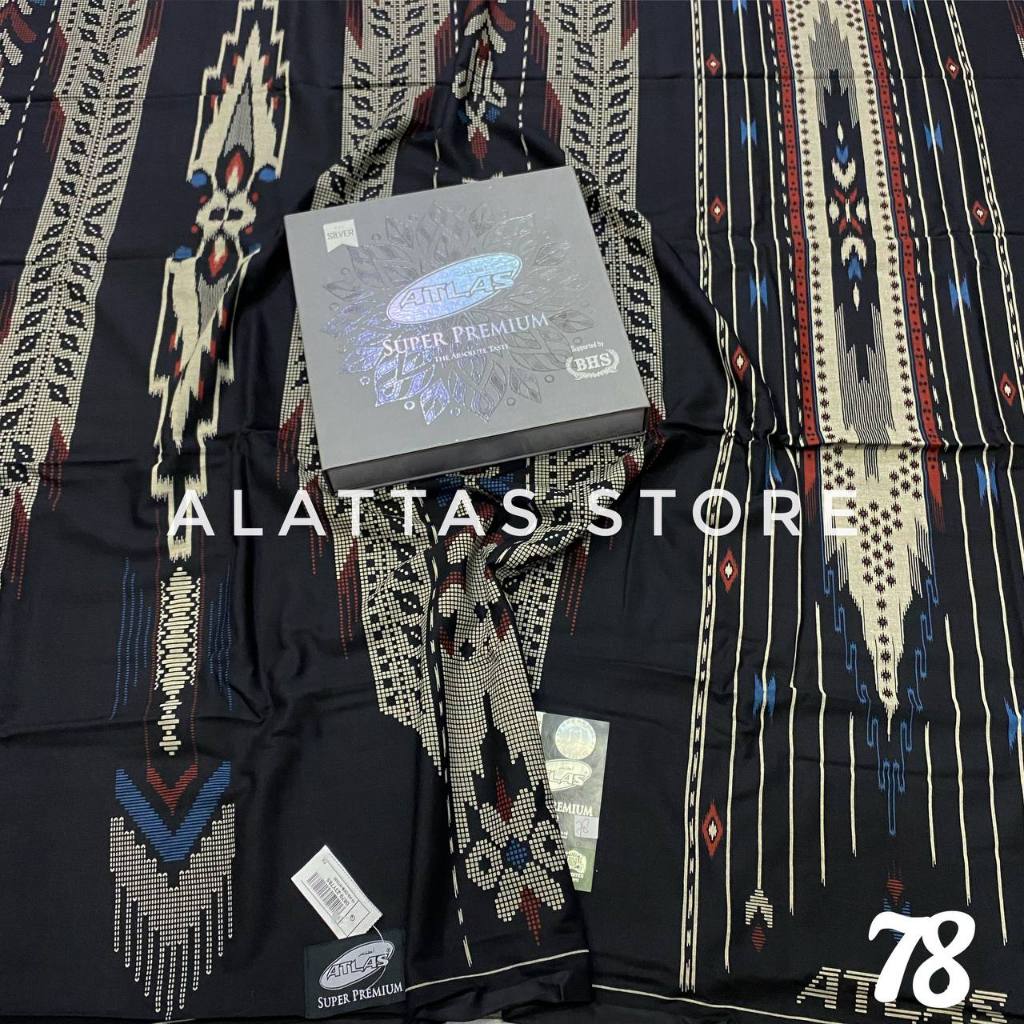 SARUNG ATLAS SUPER PREMIUM  920 SILVER (SARUNG ATLAS) SARUNG ATLAS SUPER PREMIUM MOTIF BHS