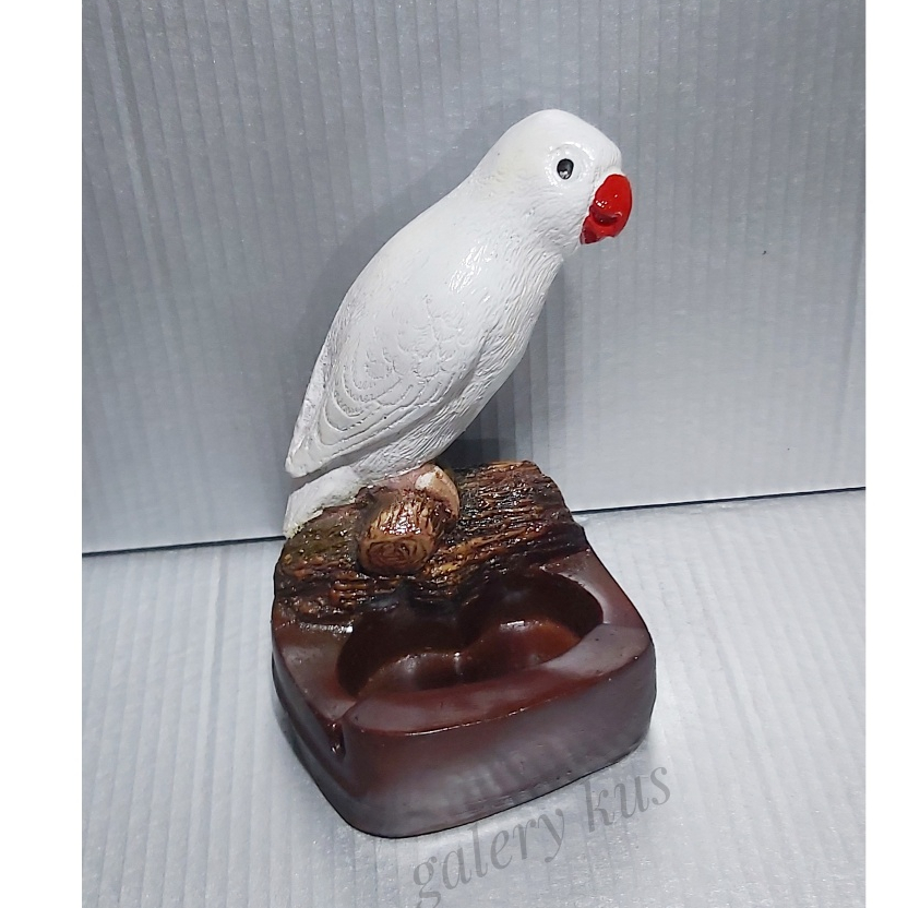 asbak unik burung lovebirds warna