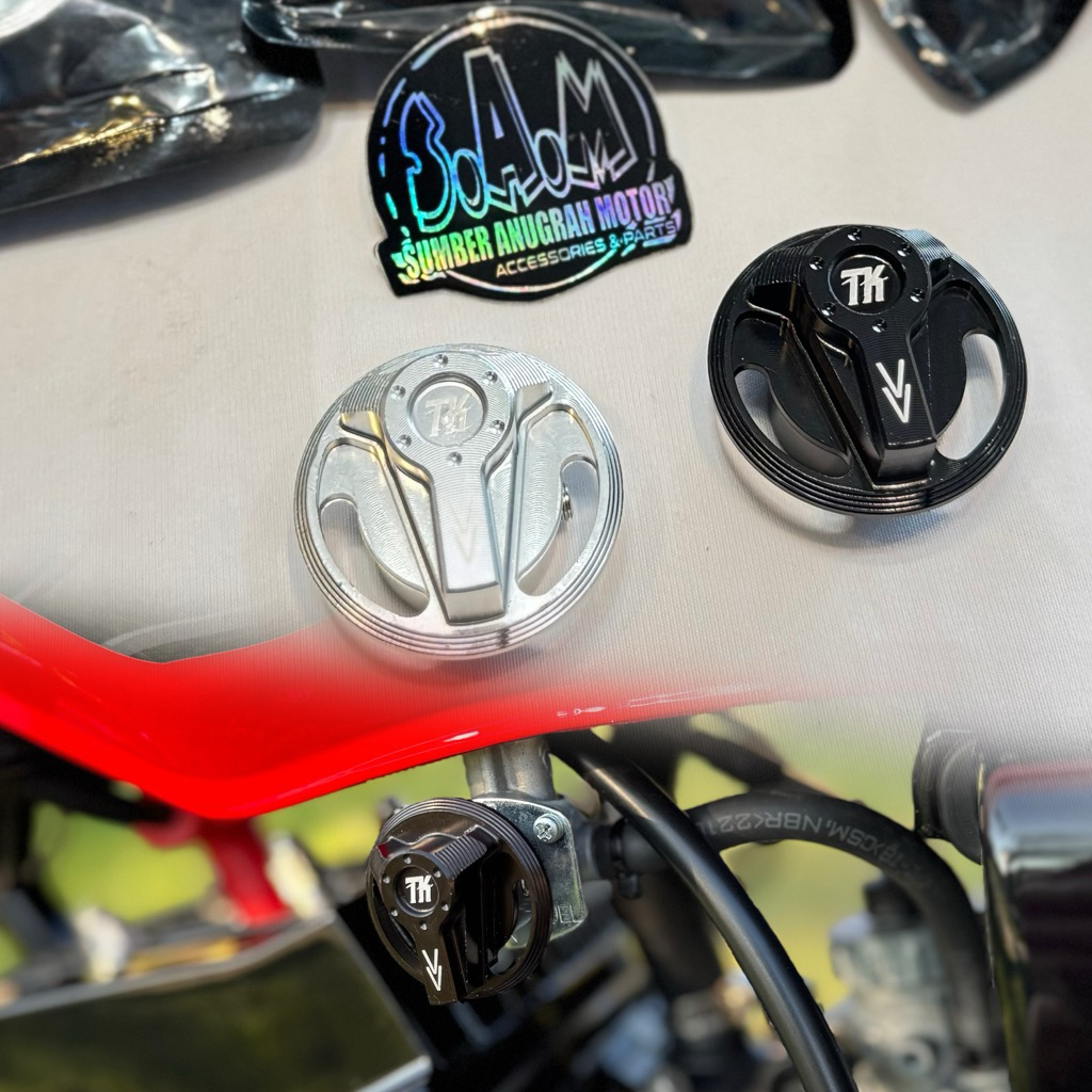 KERAN + COVER TK PRO RX-KING dan NINJA / Kran Minyak Bensin Ori Original / Covor Tutup Cnc Tkpro Yam