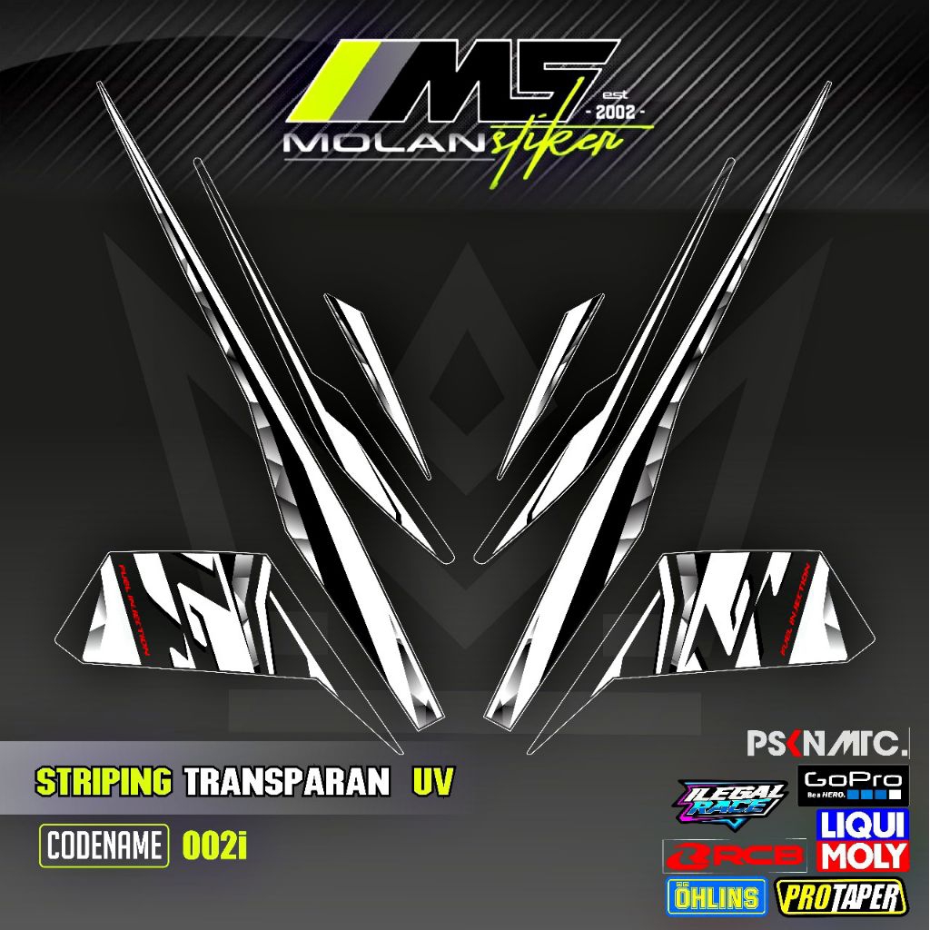 Decal Sticker Striping Variasi Transparan Uv Jupiter Z1 Lz Lagenda 115 Z Jupiter RC New Jupiter Z1 F