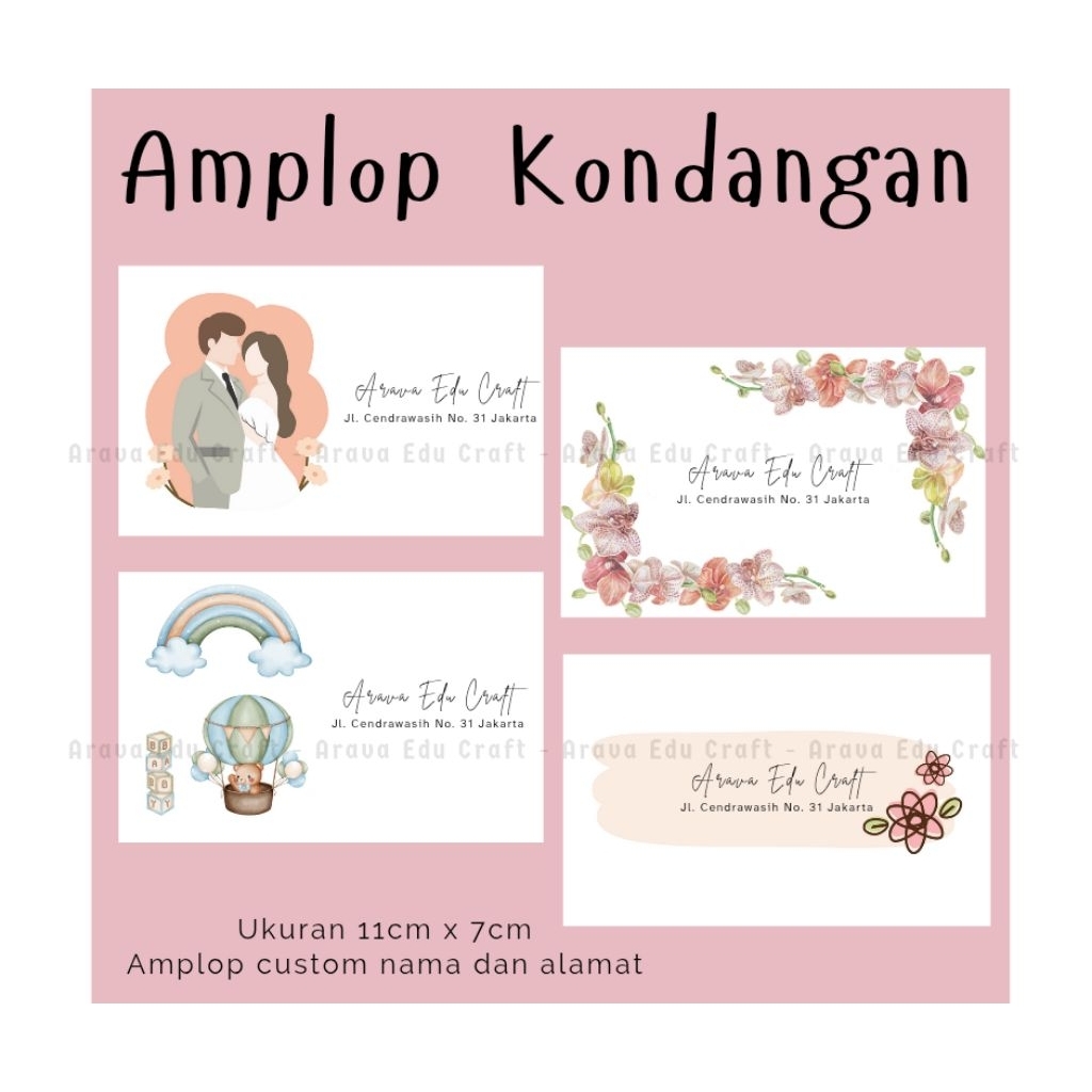 

Amplop Kondangan Custom Nama dan Alamat