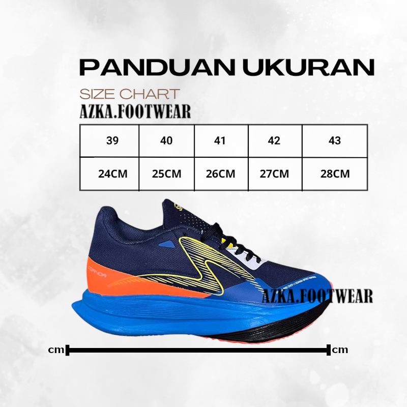 Saless Sepatu Running Specs Hitam Gold Ringan & Nyaman Sol Empuk, Anti Slip Sepatu Olahraga Specs
