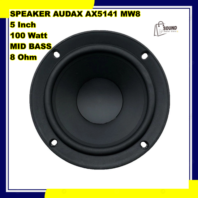 SPEAKER AUDAX AX5141 MW8 5in AUDAX 5inch SERIES MID LOW AX 5141 MW8 100 WATT ORIGINAL AUDAX INDONESI
