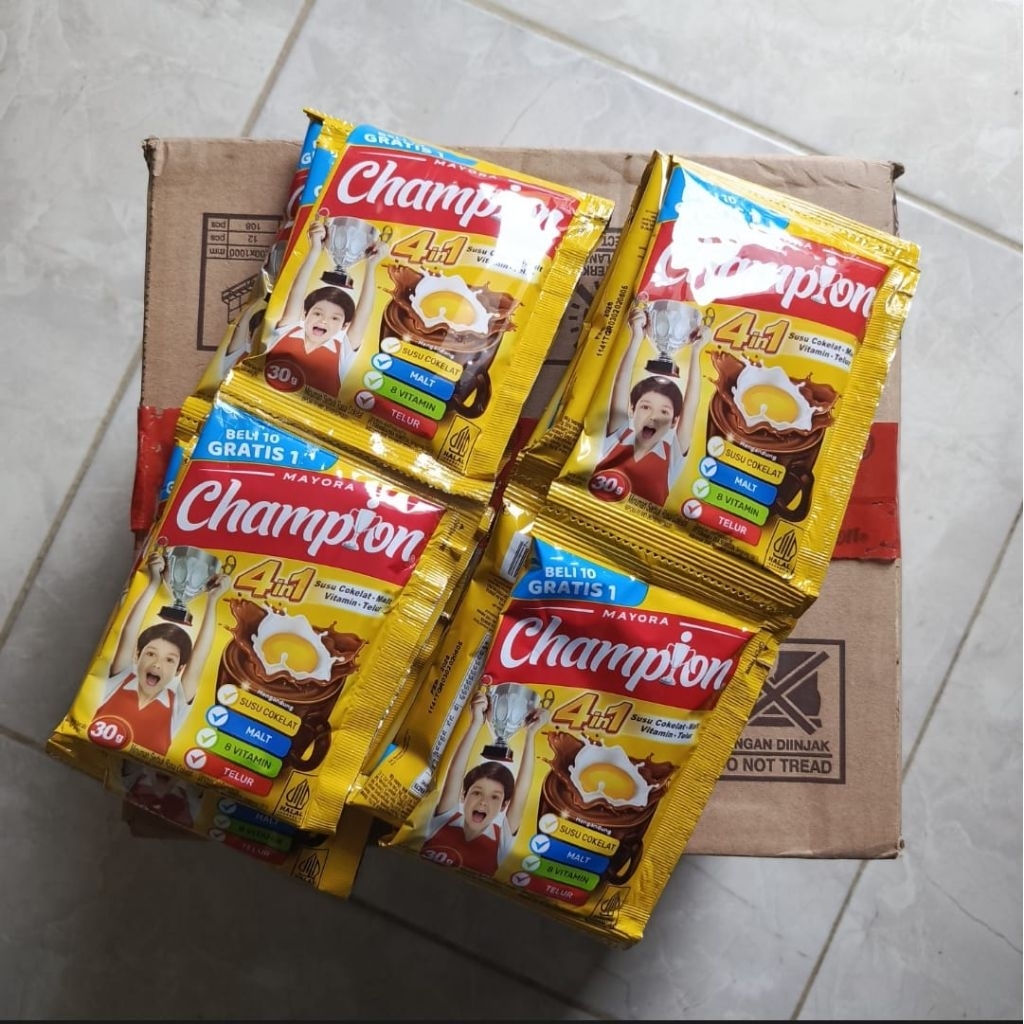 

susu coklat CHAMPION RENCENG RENTENG 10 GRATIS 1 ISI 11