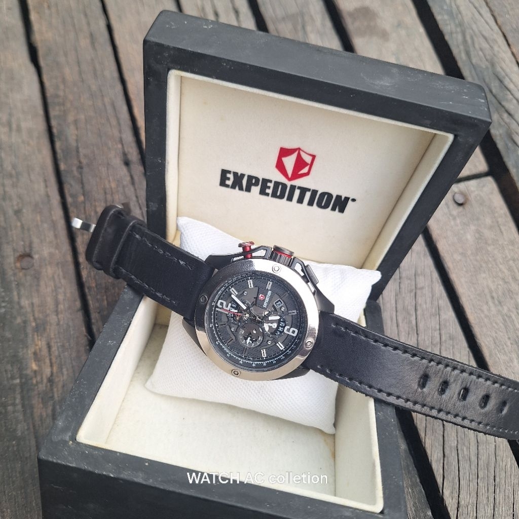 EXPEDITION E6697M cronograp full ori + kotak mulus top