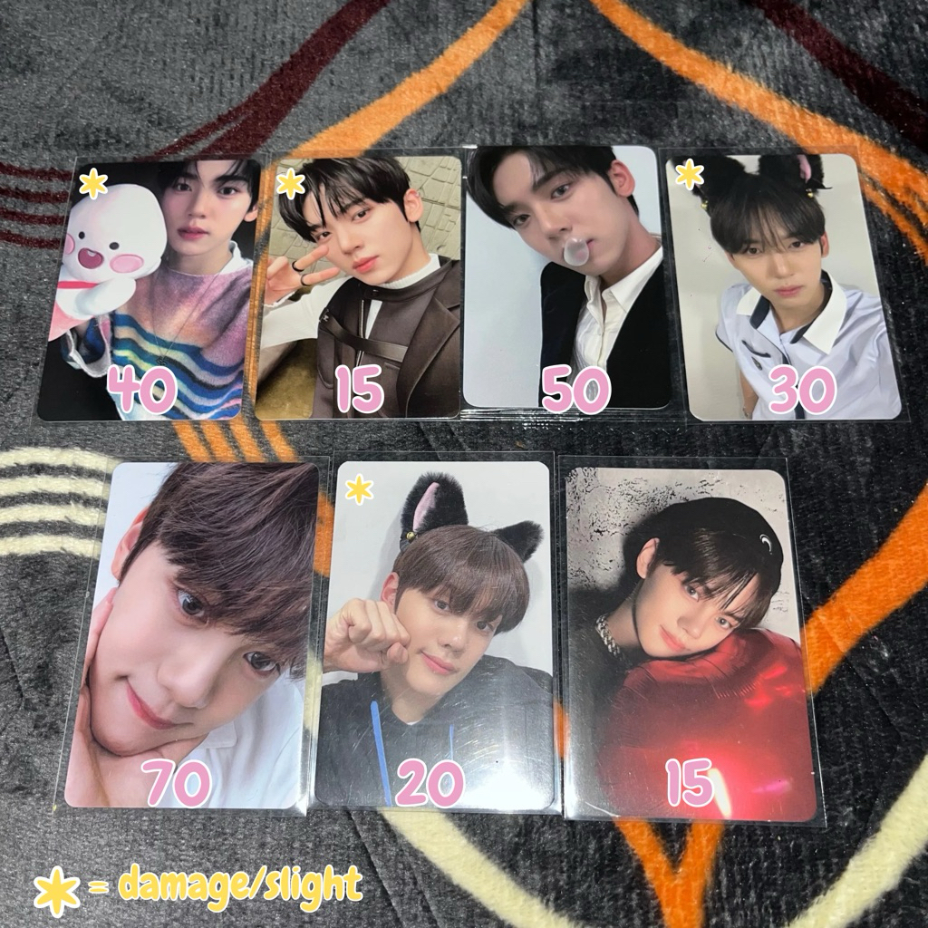 wts / want to sell pc photocard han yujin kim gyuvin zb1 zerobaseone