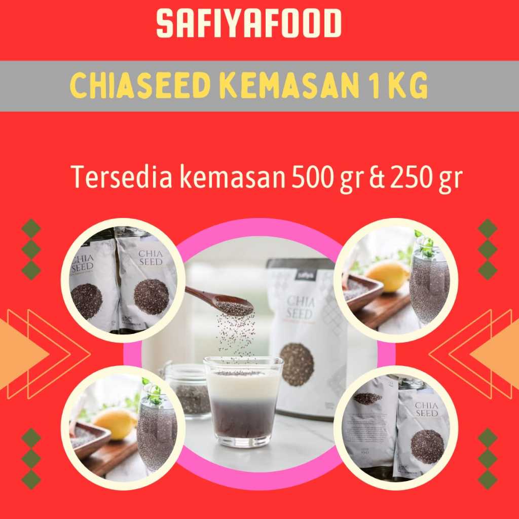 

SAFIYA Chia Seed Organik 1KG Cocok Untuk Diet Detoks
