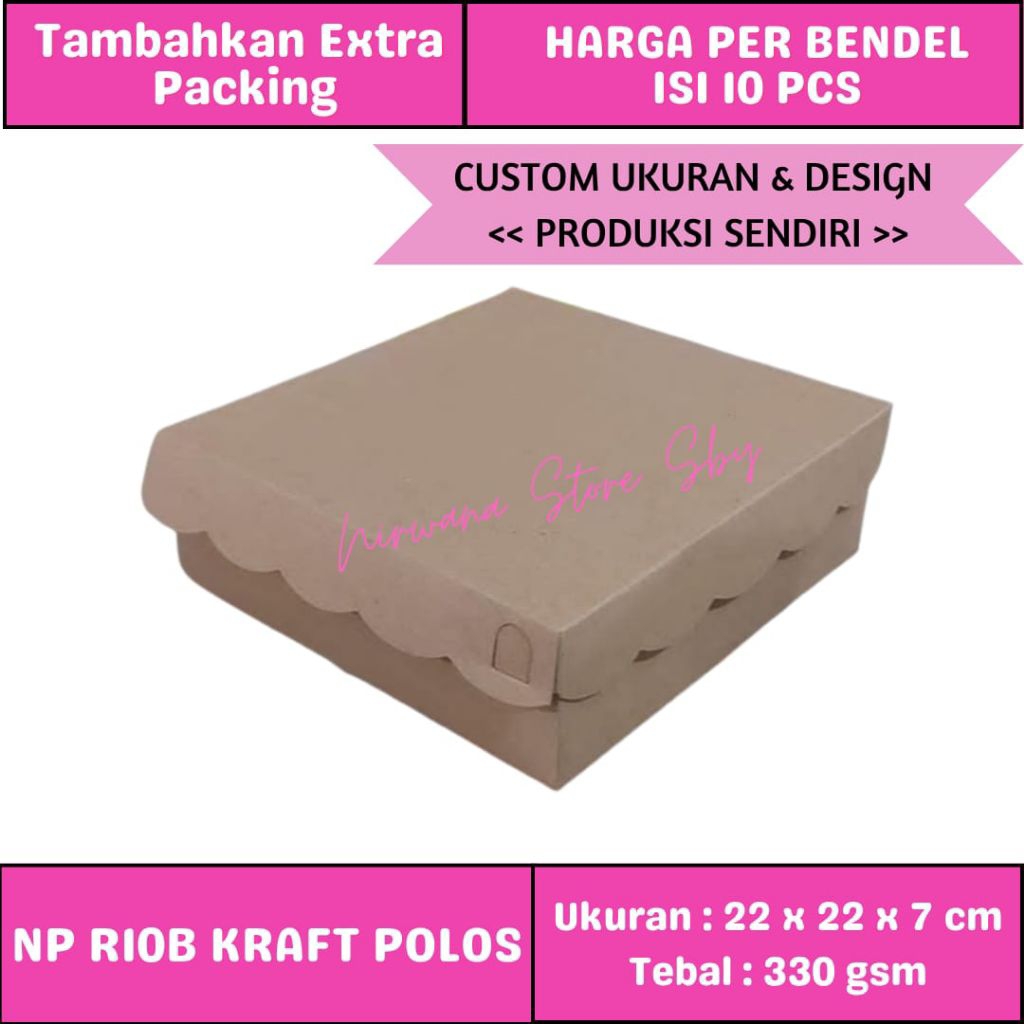 

Dus Nasi R10B Kraft Renda Polos | Box Kotak Nasi Dus Kue