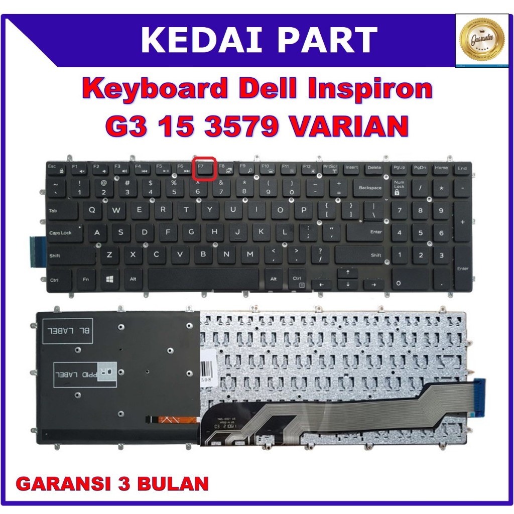 Keyboard Dell Inspiron G3 15 3579 15 3500 3590 G5 5590 Inspiron 3593 7567 7577 5565 5567 No Backligh