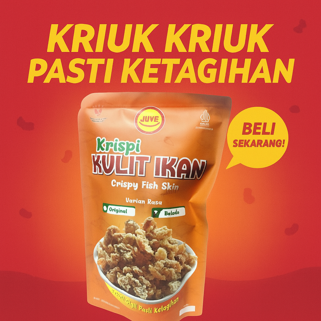 

Krispi Kulit Ikan Crispy Fish Skin Khas Belitung by Juve - Ikanesia