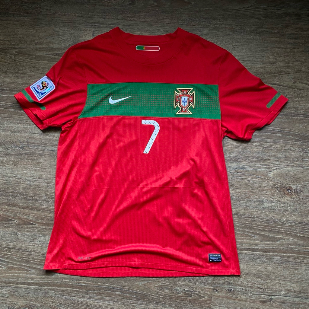 Jersey Original Asli Vintage Portugal 2010 World Cup Cristiano Ronaldo Large