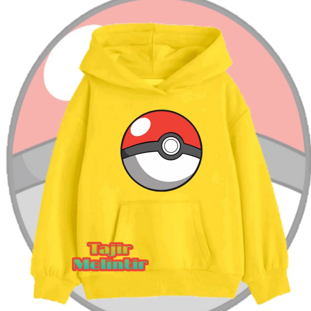 Jaket Hoodie Sweater anak laki-laki perempuan bola pokemon