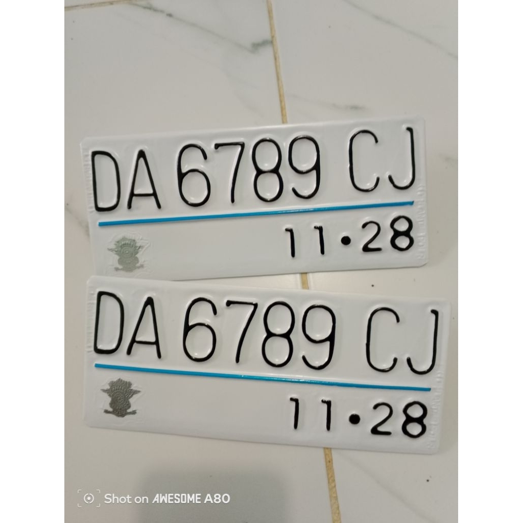 plat motor variasi angka kecil 1 pasang