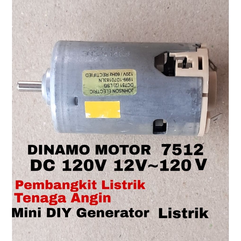 Dinamo DC Motor DC 120V bisa untuk DIY Generator Listrik Turbin Kincir Angin Air Pembangkit Listrik 