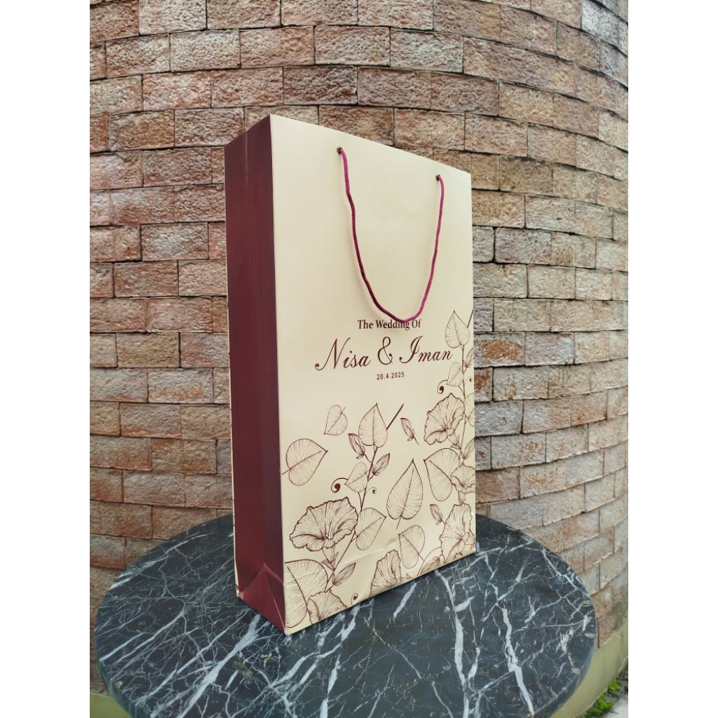 

Paperbag Ivory custom [17×5×23 cm]