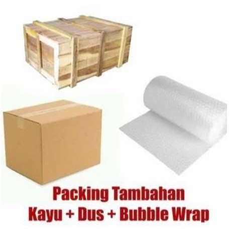 

Paket Extra Packing Buble Wrap dan Packing Kayu Tebal